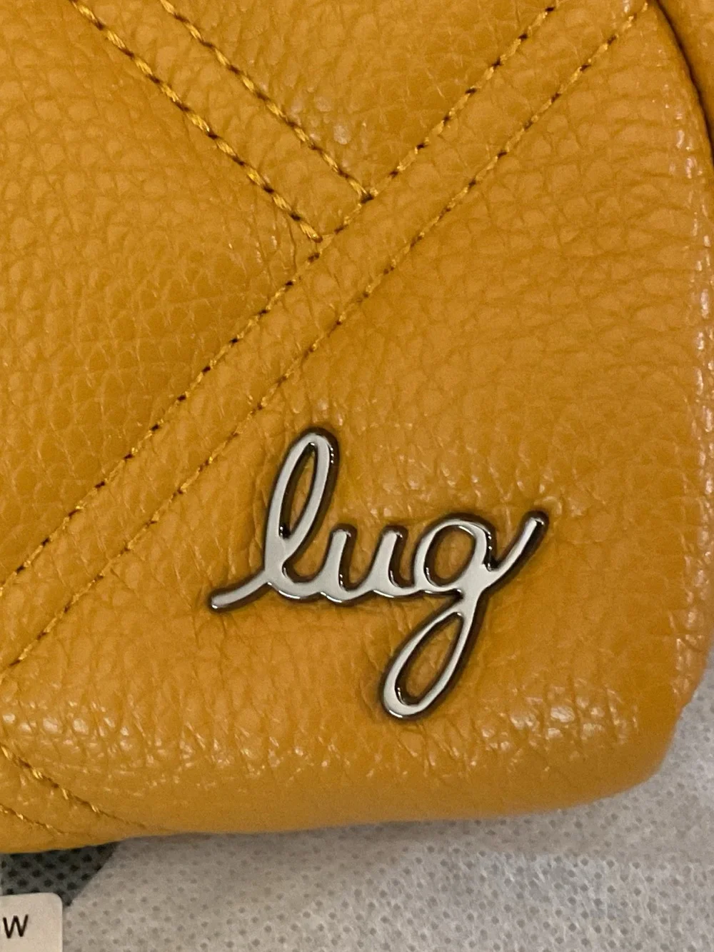 Lug Vegan Leather Stash Pouch. Amber yellow. NWT